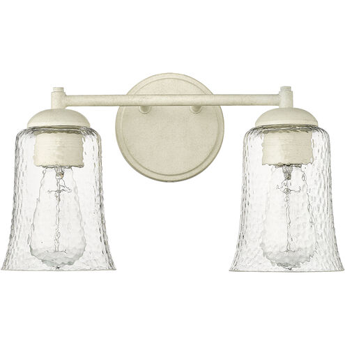 Abilene 2 Light 15 inch Cottage White Vanity Light Wall Light